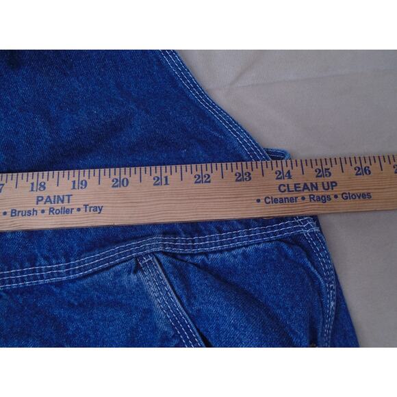 Five Brothers Carpenter Bib Overalls Mens 50x30 Blue Denim Workwear Carpenter - Picture 5 of 14